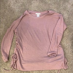 Sz small, lilac waffle knit